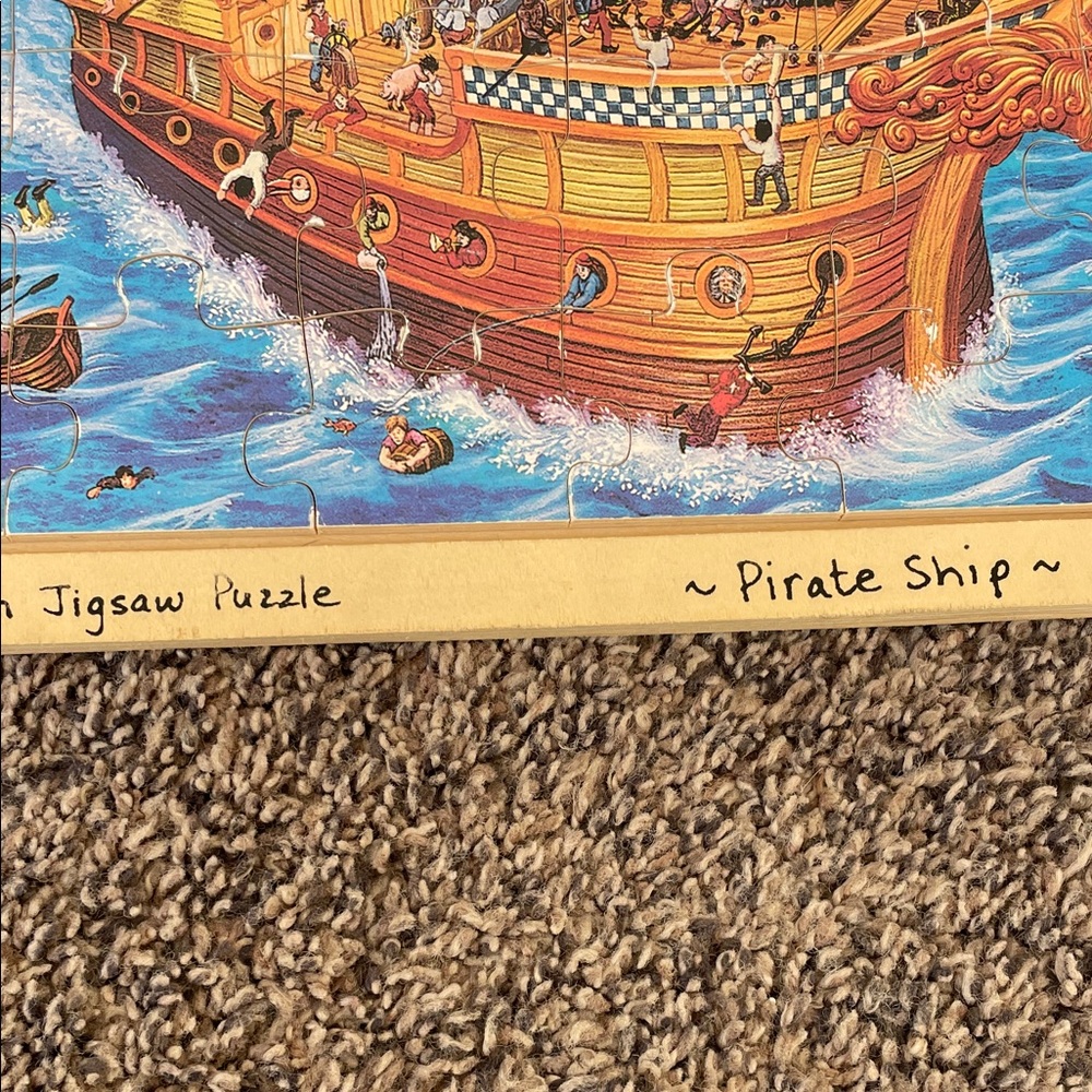 Melissa & Doug Vibrant Wooden Pirate Ship Puzzle - Picture 4 of 5
